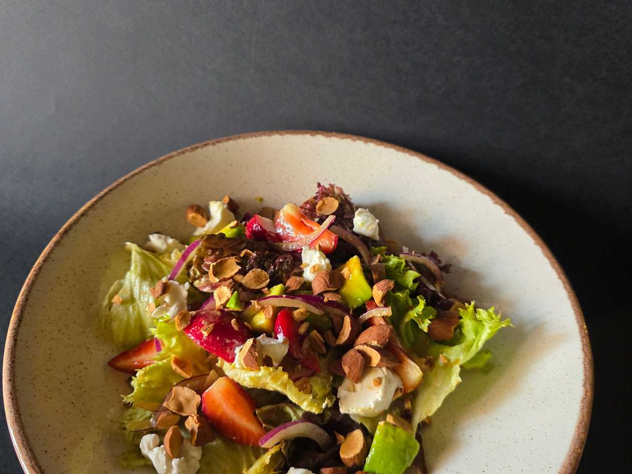 Avocado and Strawberry Salad with Toasted Almonds