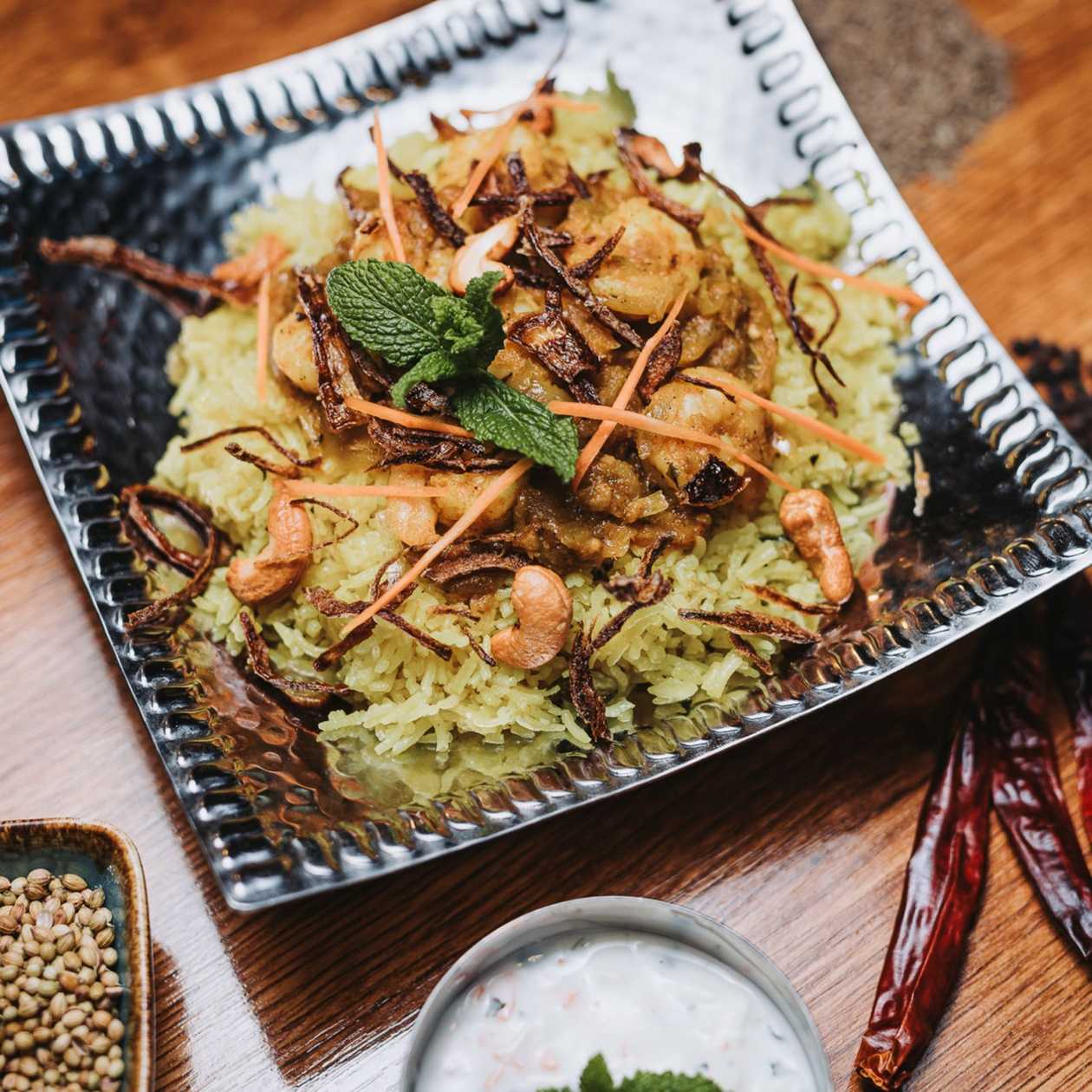 Prawn biryani