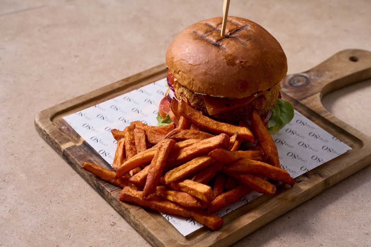 BELL PEPPERS and CHICKPEA BURGER
