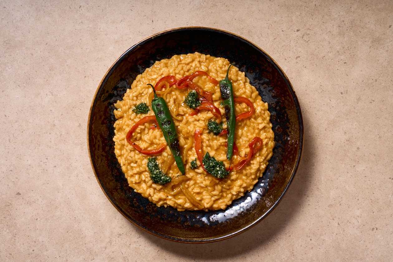 ROASTED AND SMOKED PEPPER RISOTTO