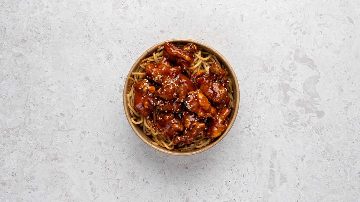 Honey Chicken Egg Noodles