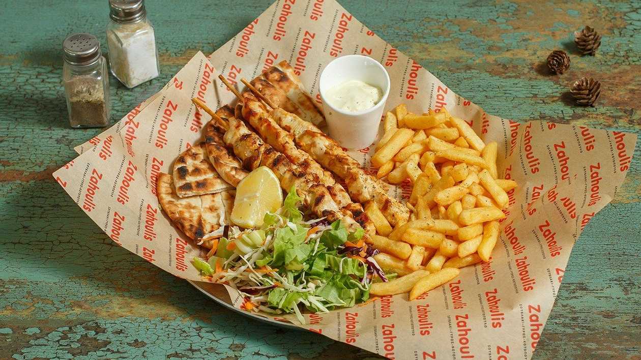 Portion with Chicken Skewers