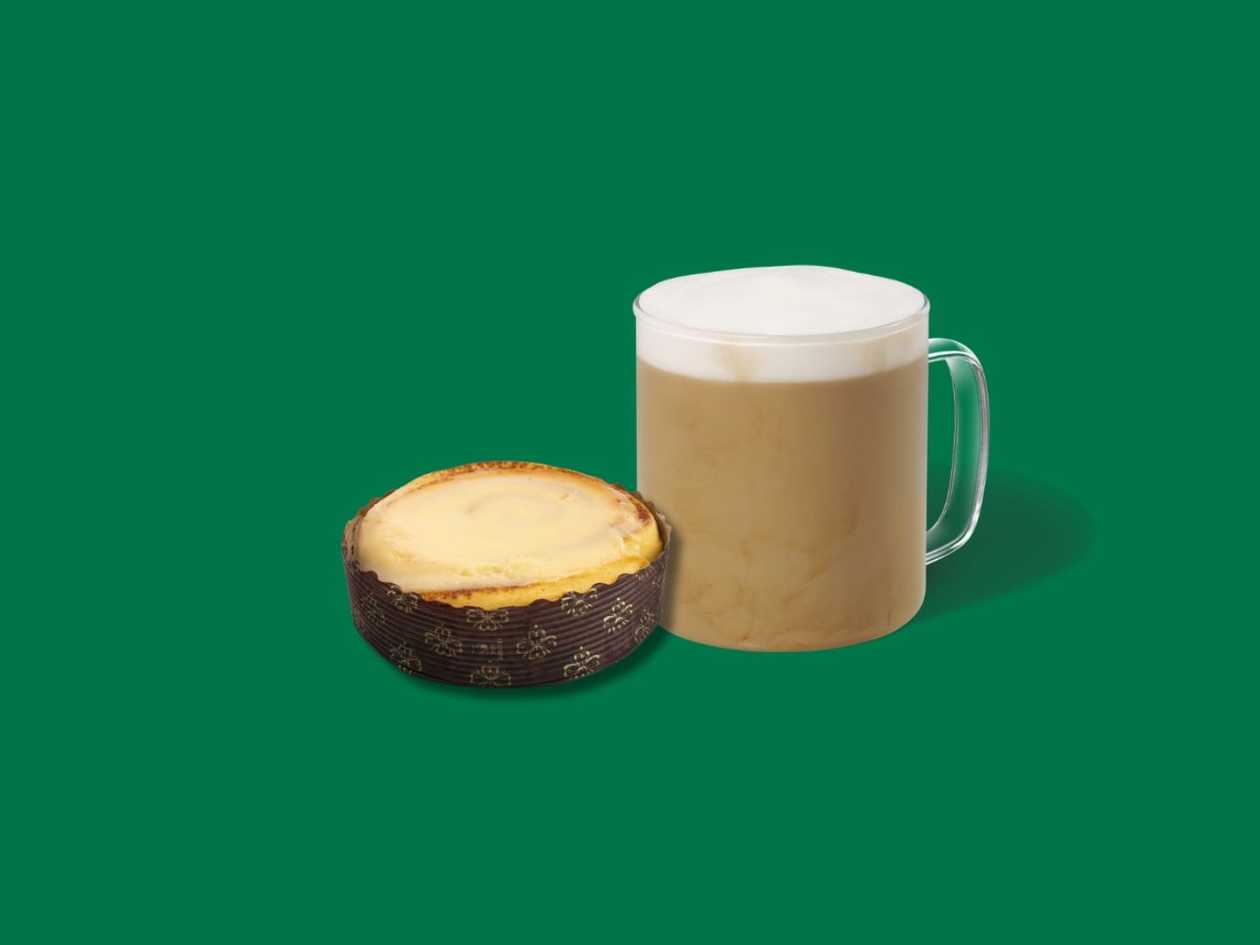 Caffé Latte & Skořicová rolka