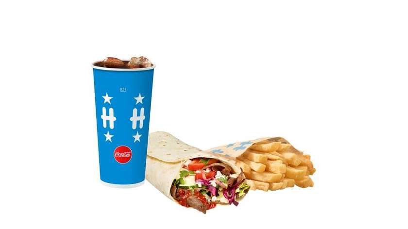 Large Roll Döner Kebab Menu