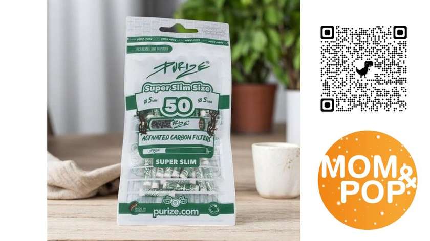 🆕 Purize Xtra Super Slim Charcoal Filters Bag, X 50