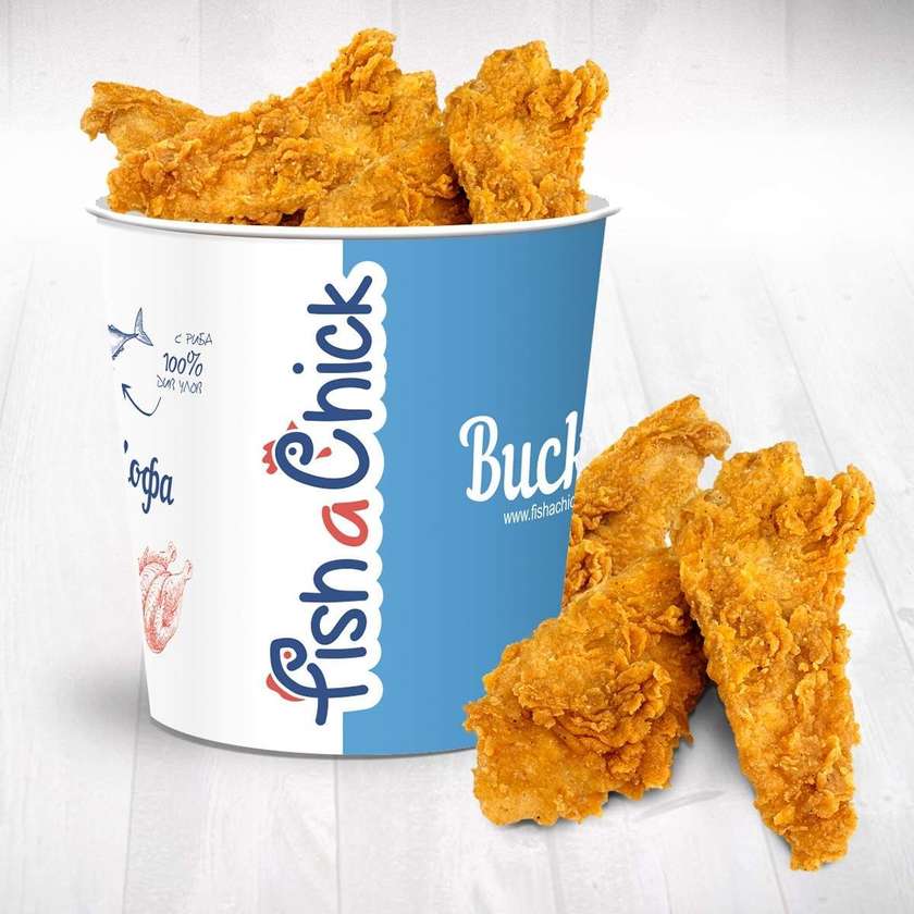 Bucket of fish tenders