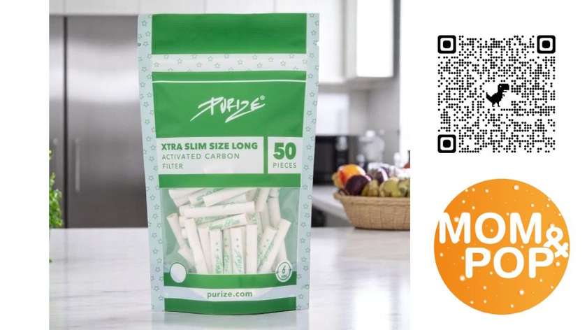 Purize Xtra Slim Long Charcoal Filters Bag, X 50