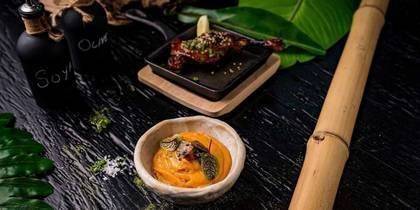 Mashed sweet potatoes with truffles