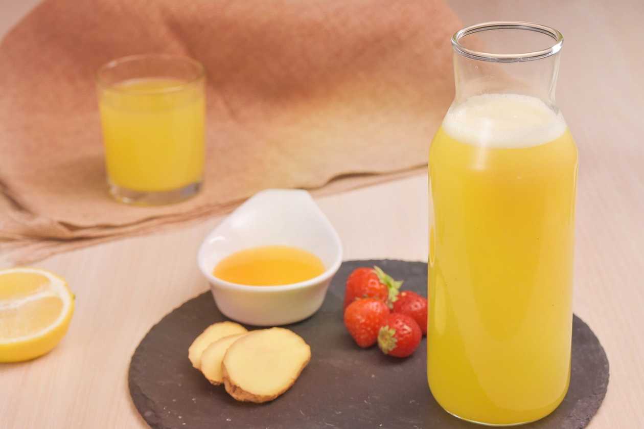 Ginger Tea with Seasonal Fruits