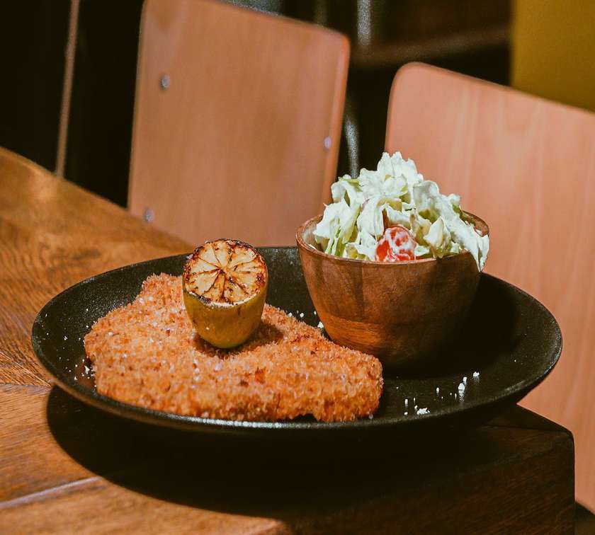Chicken Schnitzel W/ Avocado Salad
