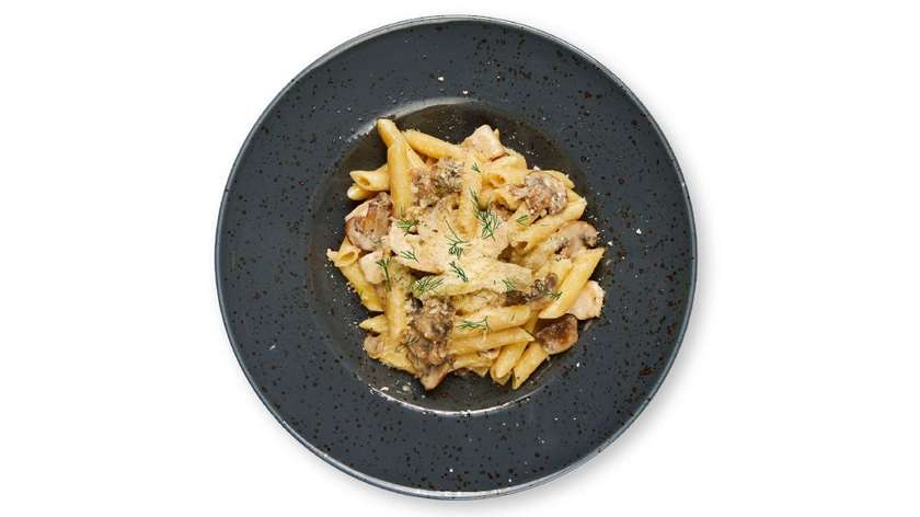Chicken pasta with mushrooms