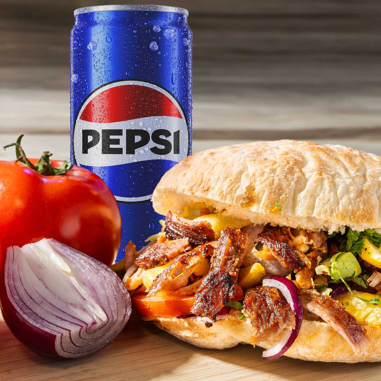 Meniu Pita Vita-curcan-oaie cu Pepsi/Apa