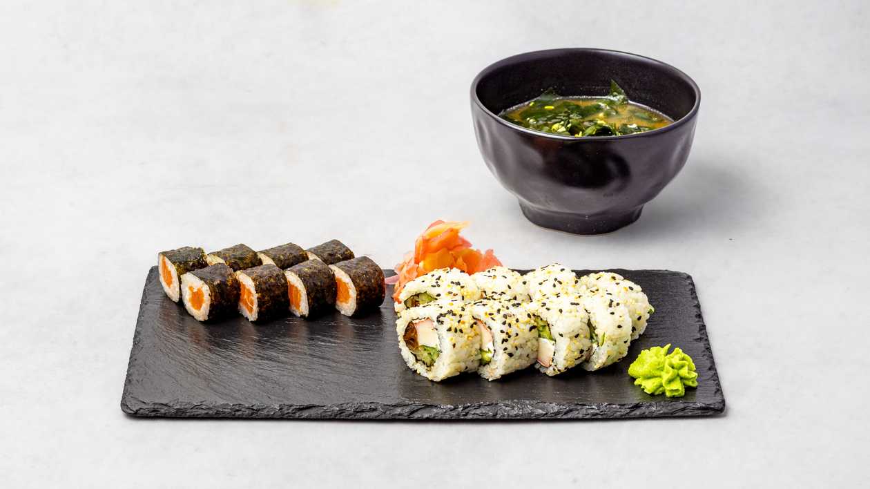 Zestaw 1 - Sushi i Zupa Miso