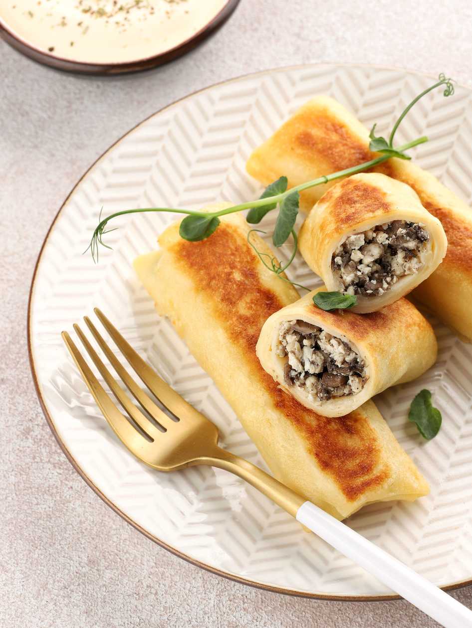 Frozen Crepes with Chicken and Mushrooms