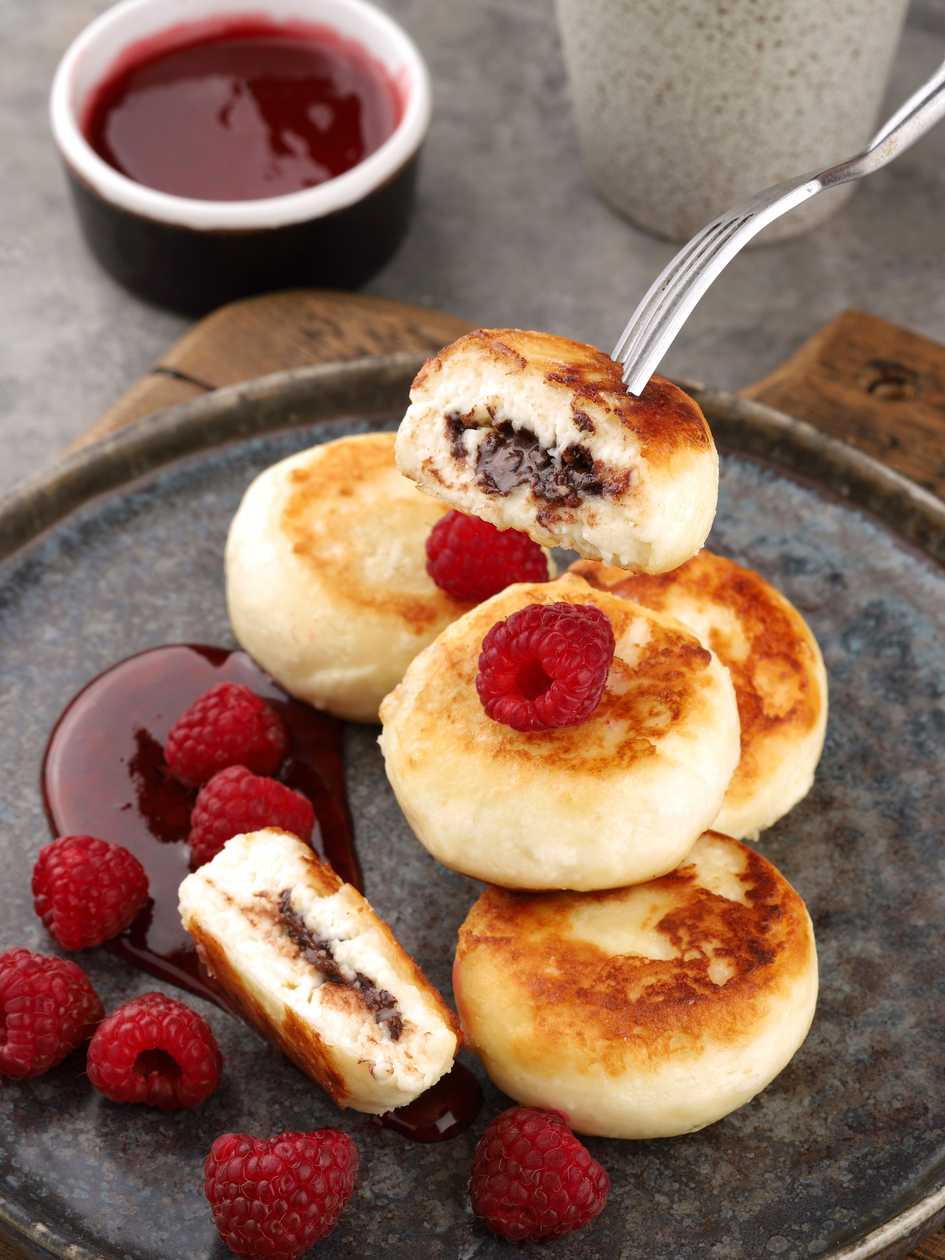 Frozen Cheese Pancakes with Chocolate