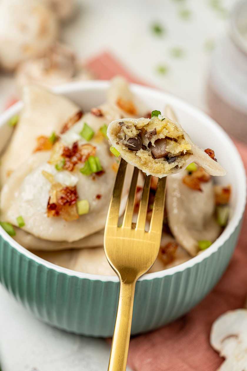 Frozen Varenyky with Potatoes and Porcini Mushrooms