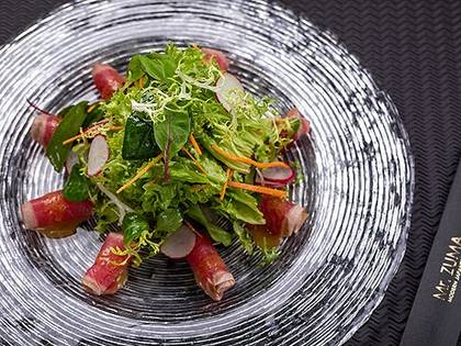 Tuna salad with soy-ginger dressing