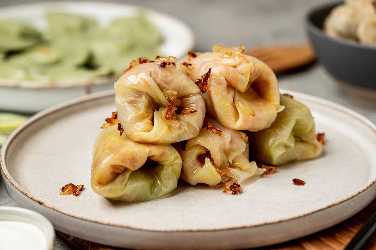 Frozen Cabbage Rolls with Mushrooms