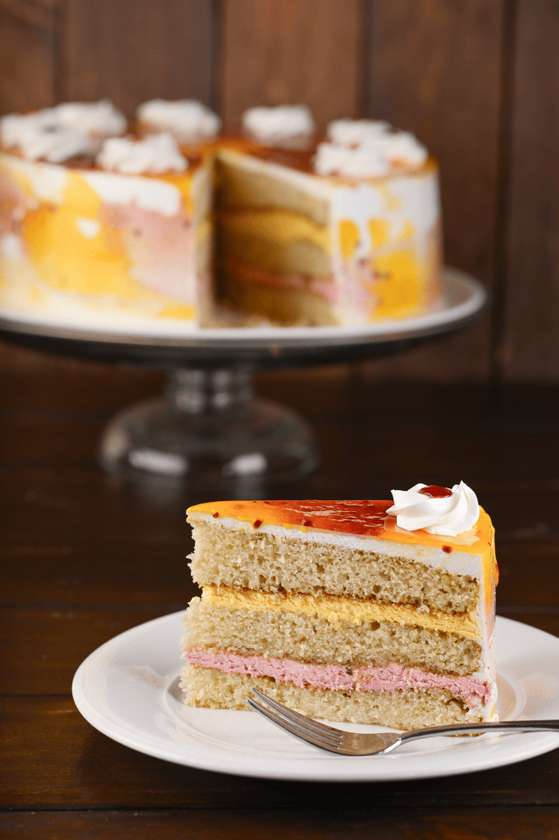 Tropical Vanilla Sponge Cake