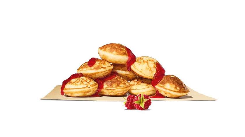 Mini Palačinky s Malinovým Sirupem