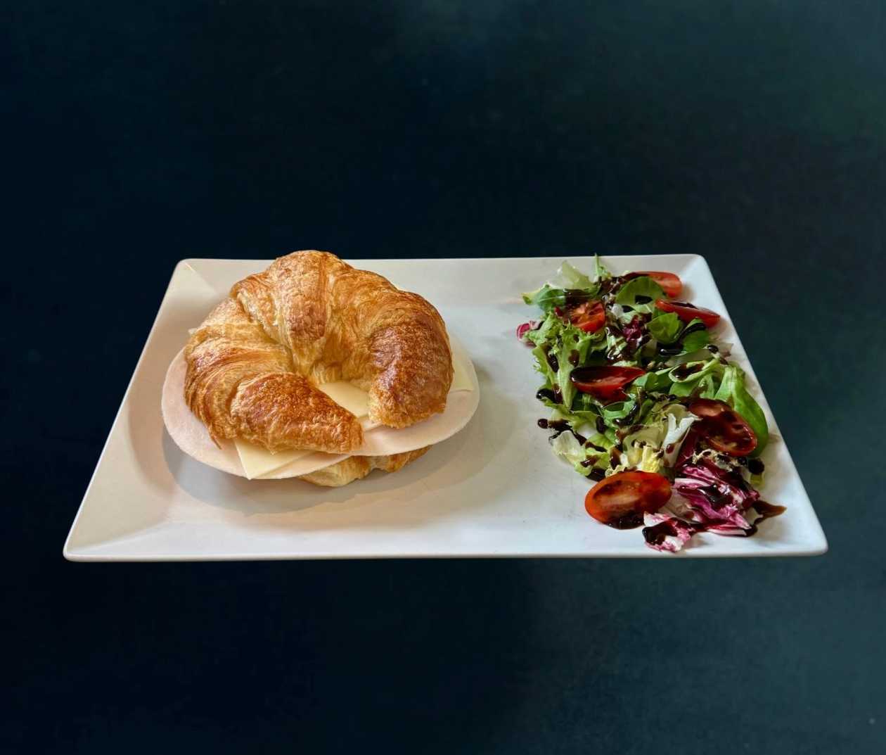 Croissant with Ham and Emmental Cheese