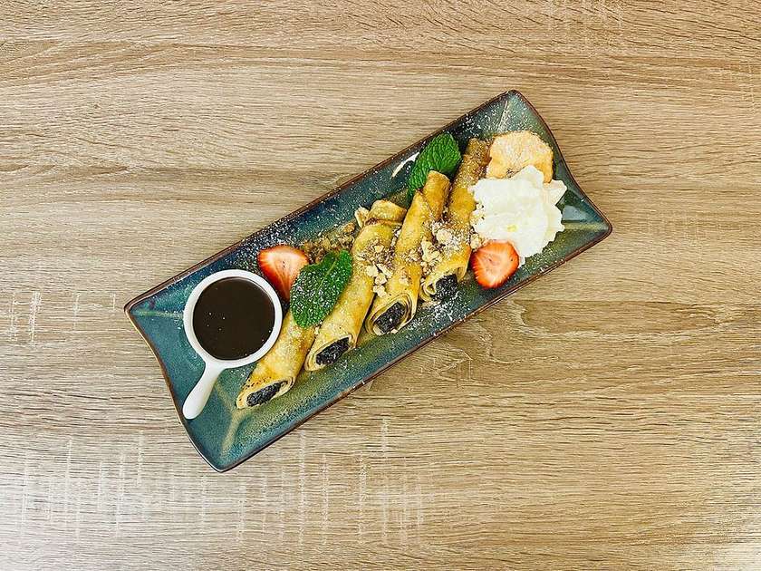 Nalysnyky with  poppy seeds