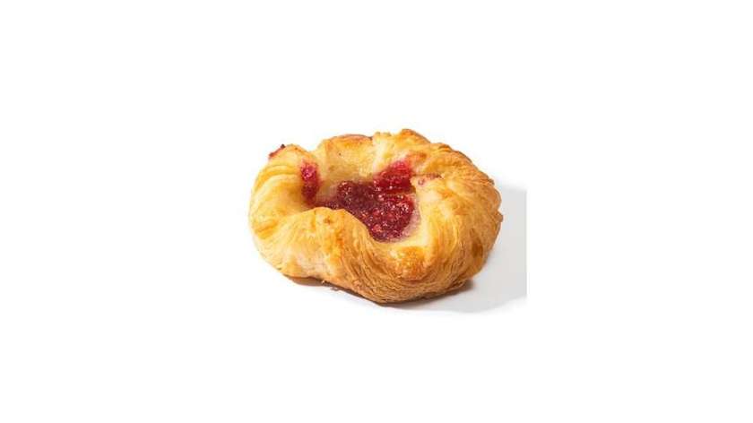 Pastry with raspberries