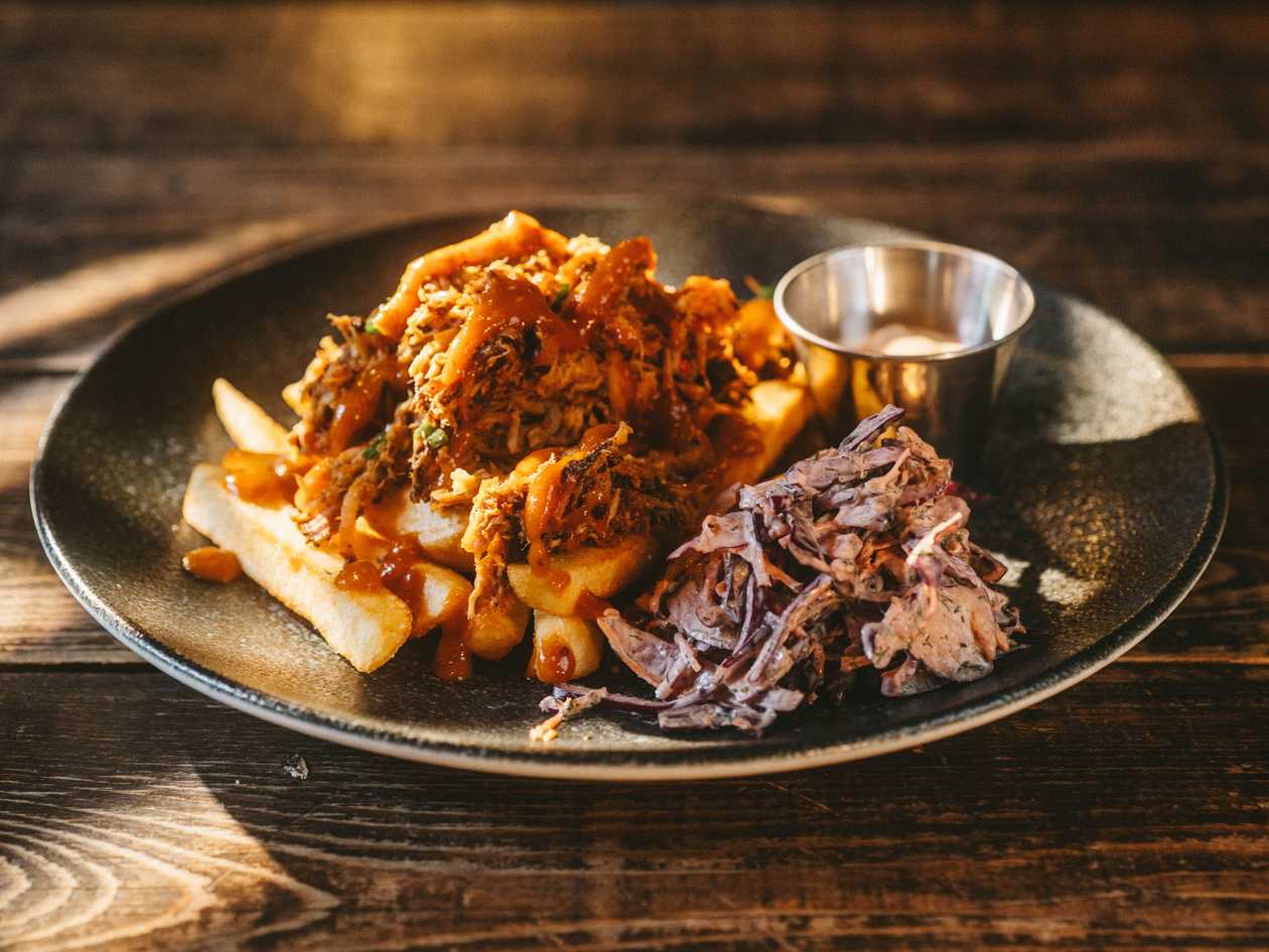 BBQ pulled pork with fries
