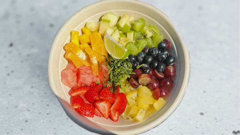 Rainbow summer fruit salad