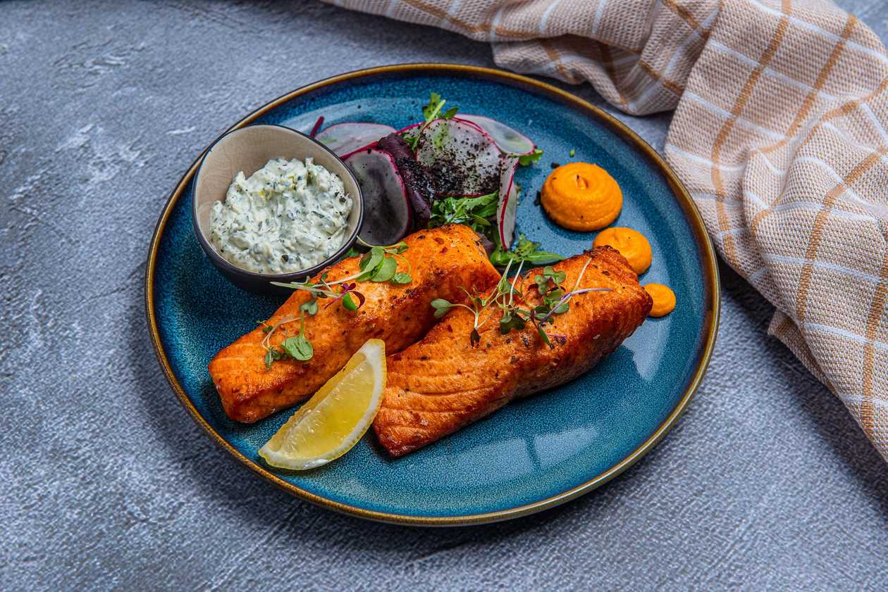 Grilled salmon