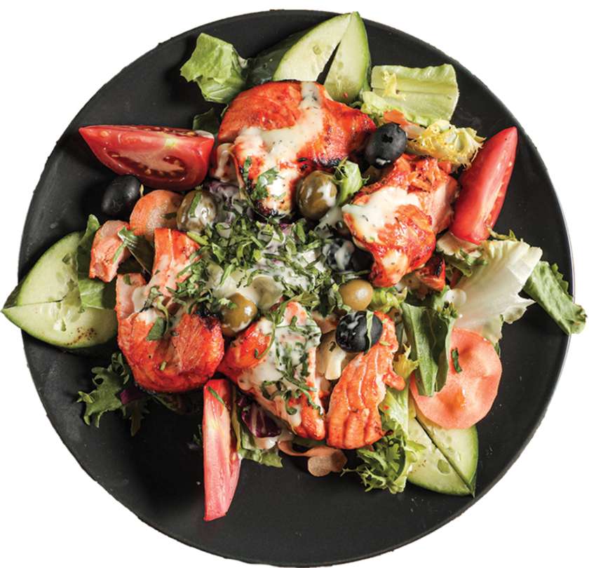 Salmon Tikka Salad