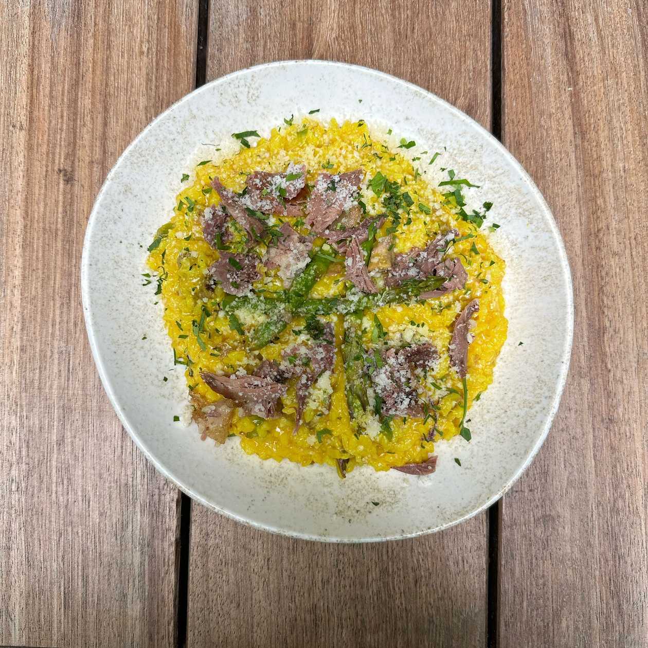 Duck Confit and Saffron Risotto
