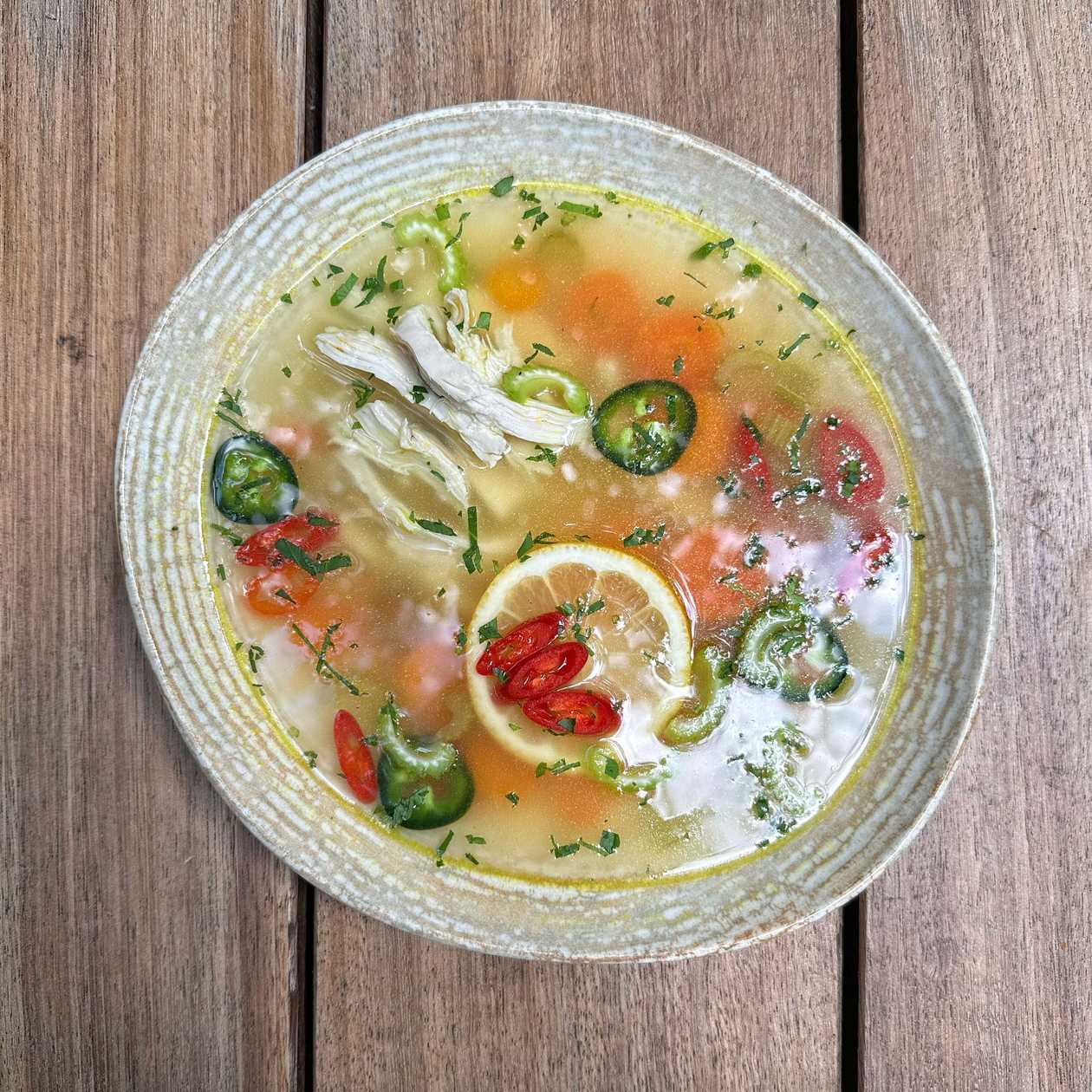 NEW! Turkey Soup with Lemon and Ginger