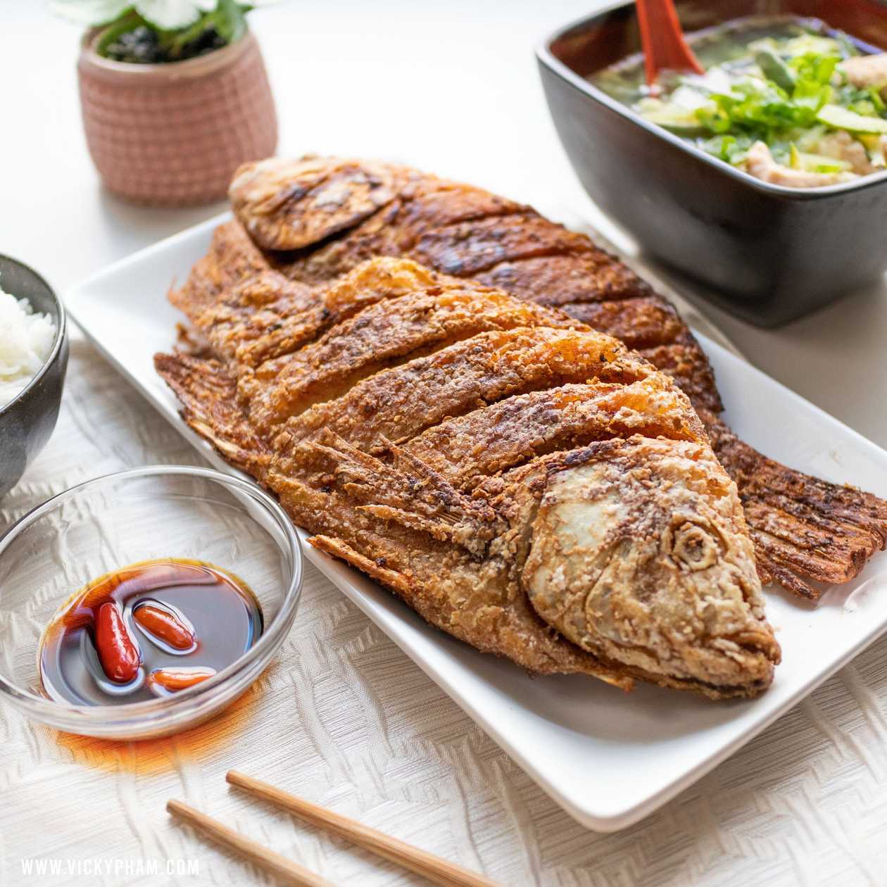 Grilled/fried snapper.