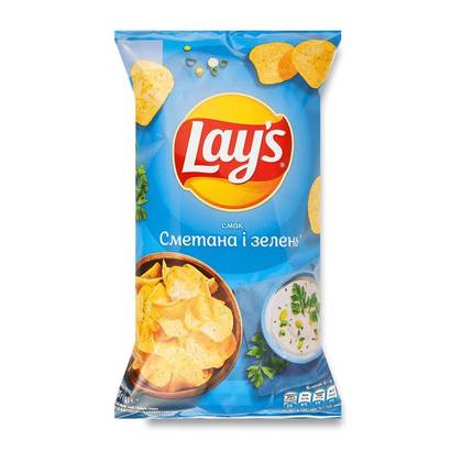 Lays Chips with Sour Cream and Herbs Flavor