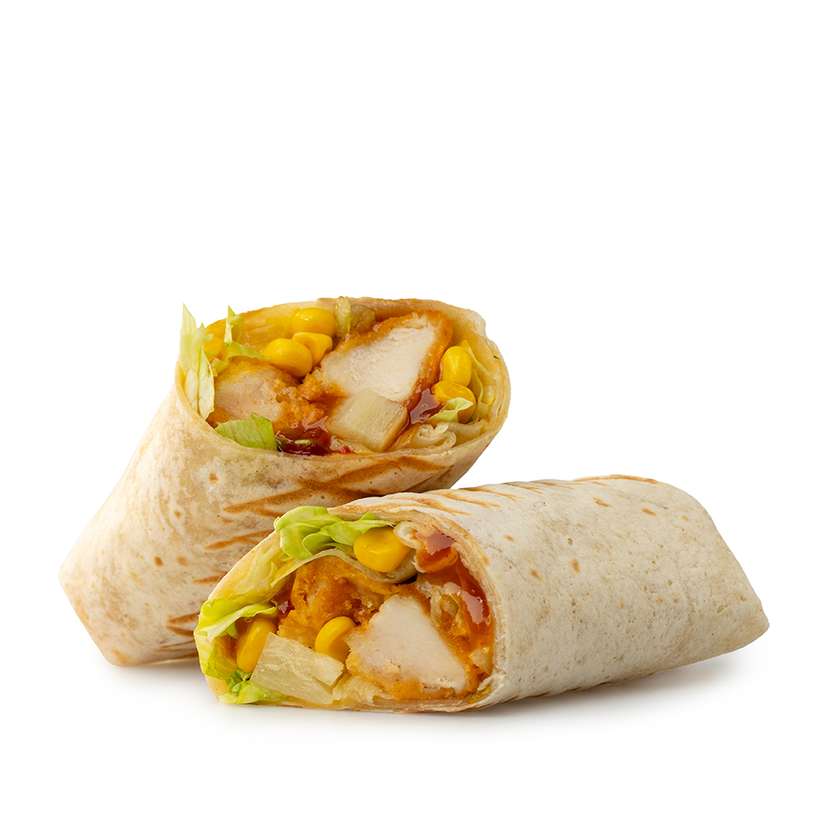Shawarma with Chicken Strips and Pineapple