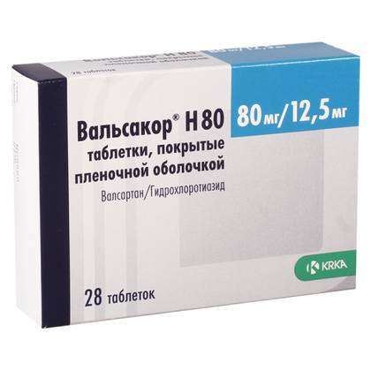 ვალსაკორი H ტაბლეტი  80მგ+12.5მგ #28