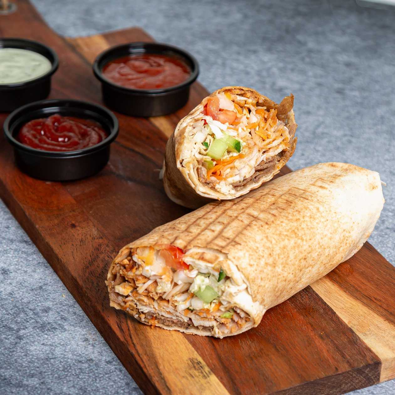 Kebab Roll with Fries