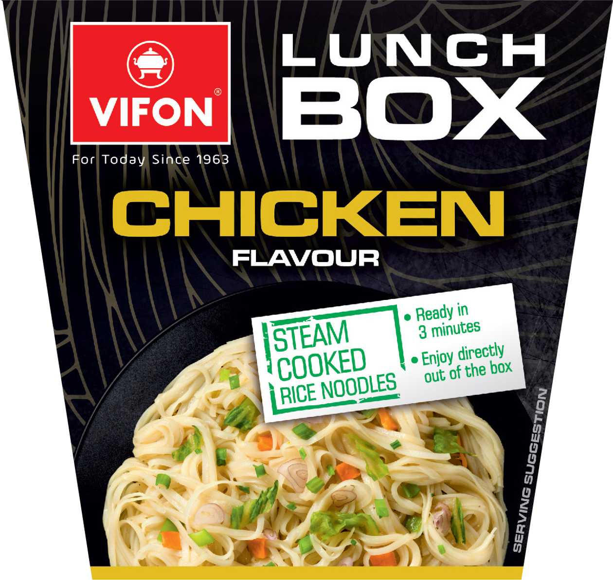 Vištienos skonio ryžių makaronai dėžutėje VIFON LUNCH BOX, 85g