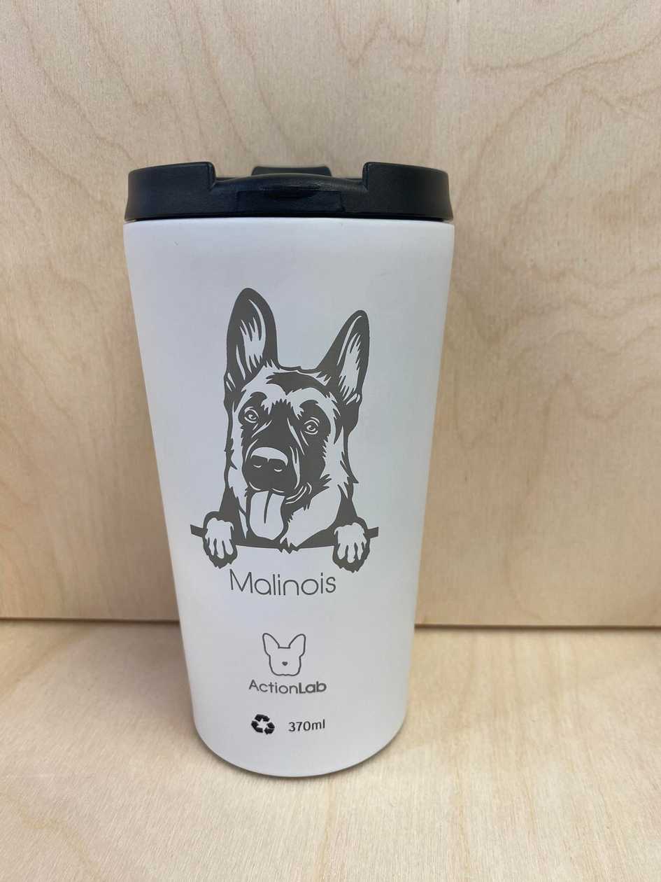 Coffee Thermos Malinois - White