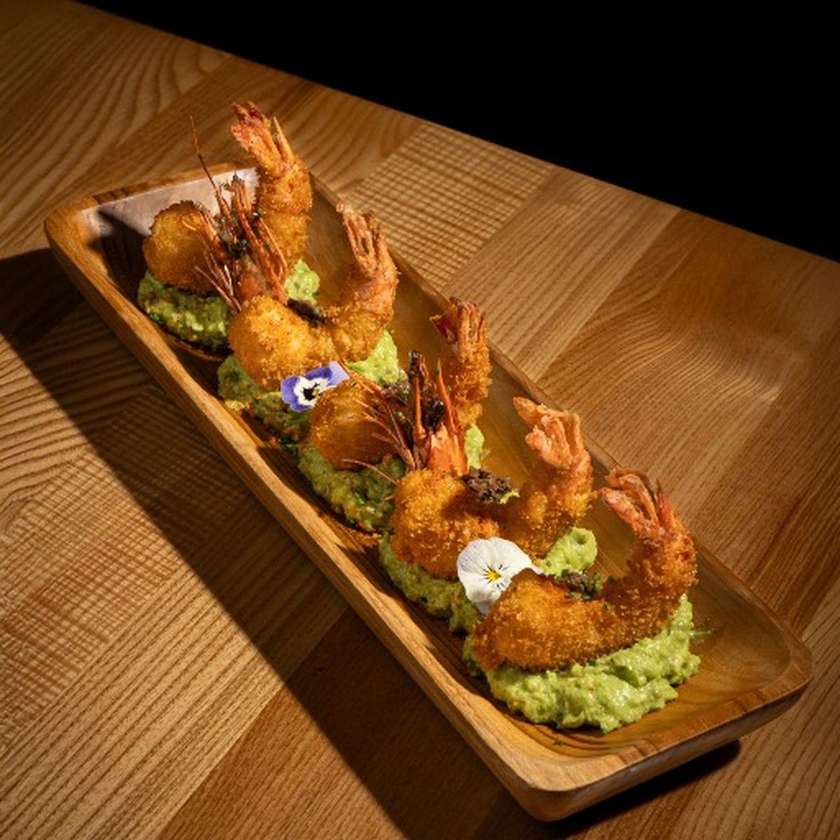 Shrimp with Truffles and Avocado
