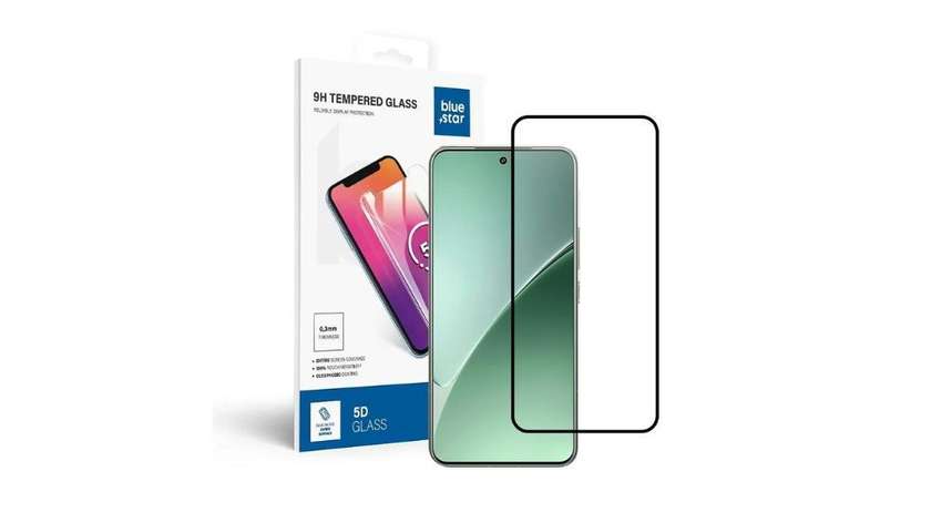 Blue Star 5D Full Cover Tempered Glass - Xiaomi 15 Pro black