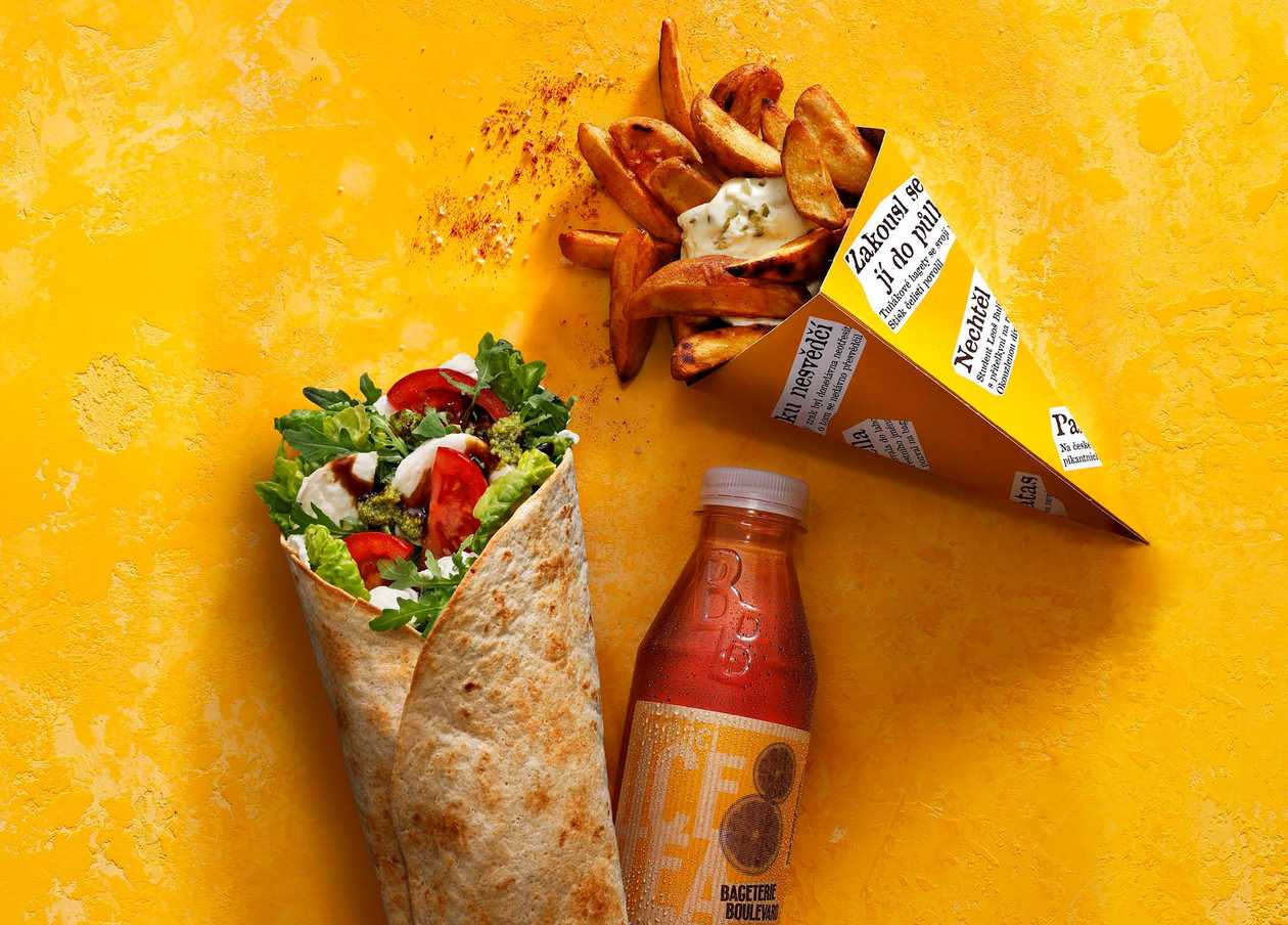 Caprese wrap menu
