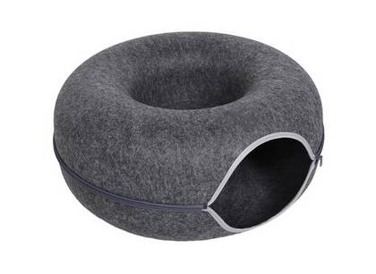 Pet Interest Tunel Pet Bed Dark Grey