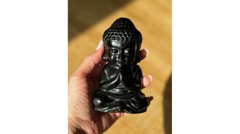 Black Obsidian Buddha(420g)