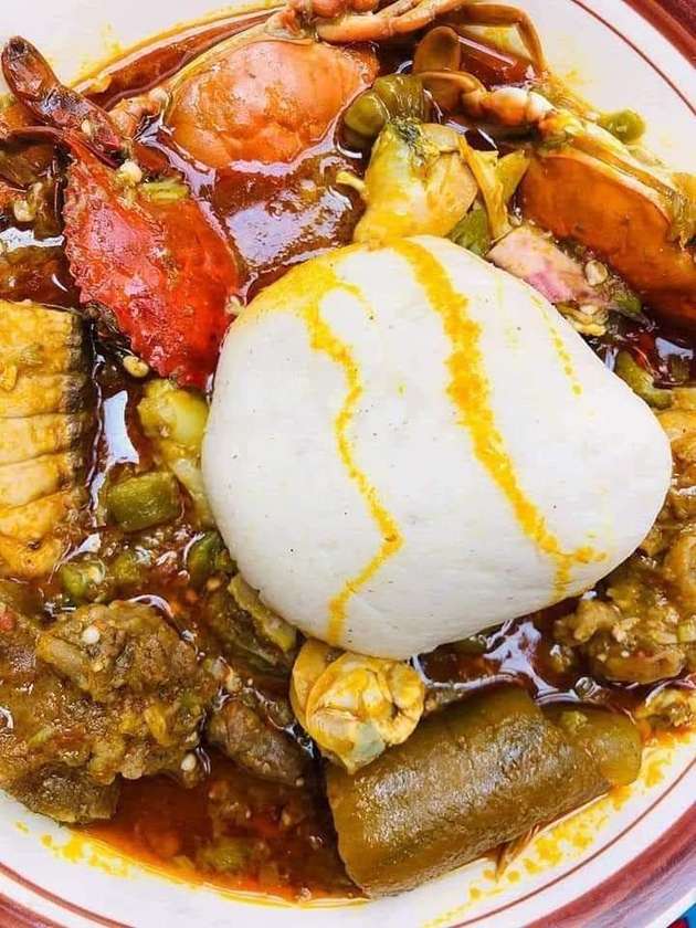 Banku and Okro stew