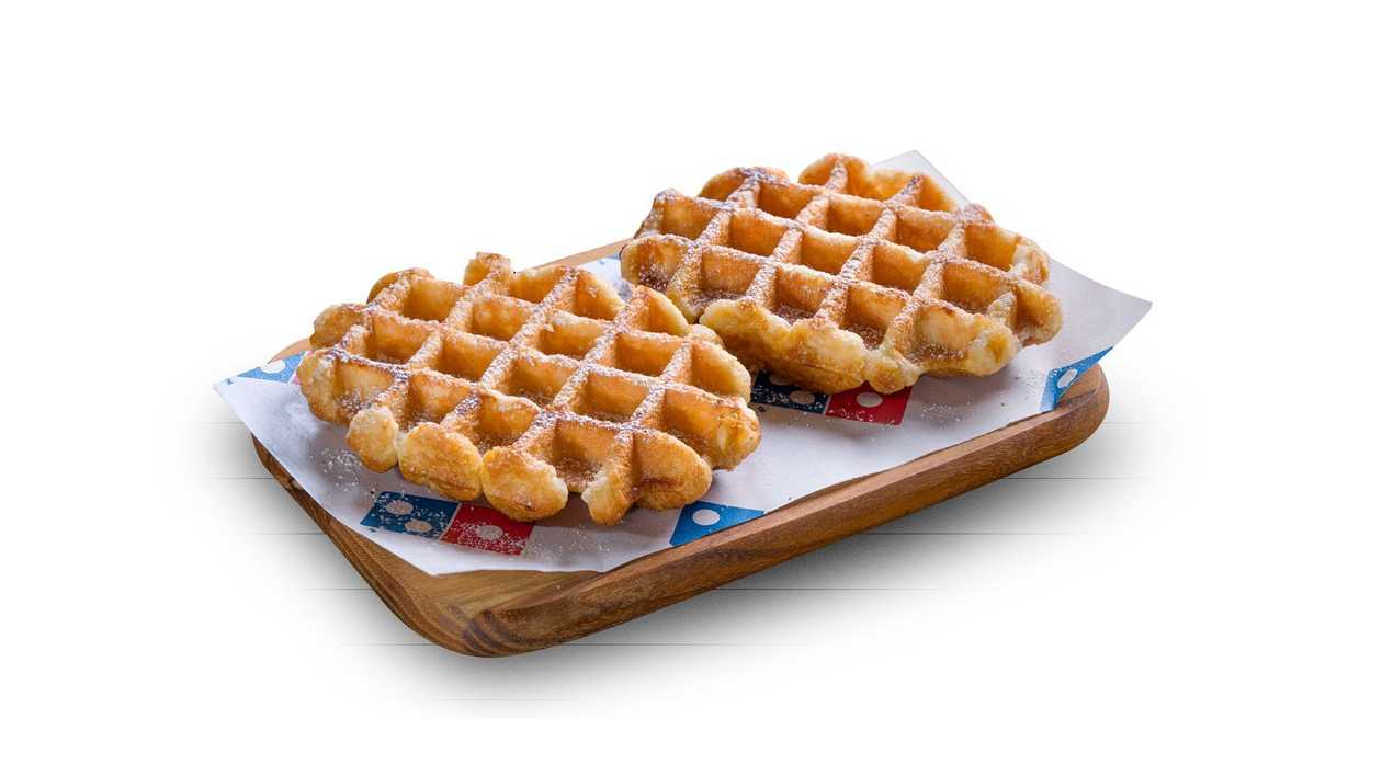 Gofry belgijskie z cukrem pudrem