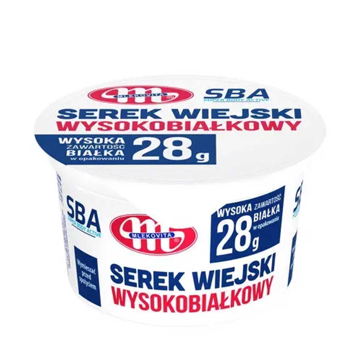 Serek Wiejski Wysokobiałkowy SBA Mlekovita 200g (expires soon)