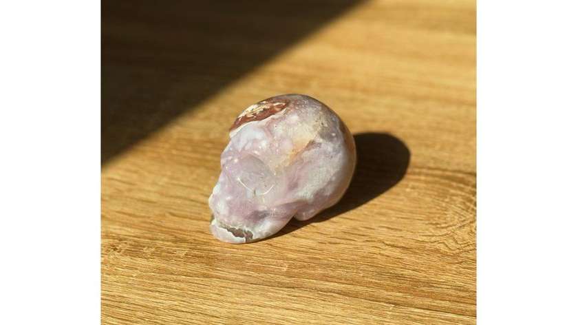 Flower Agate Skull (512 g)