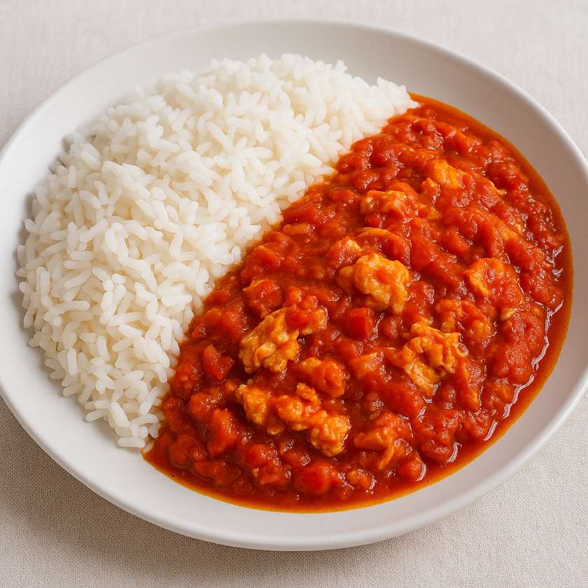 Plain Rice and Egg Stew